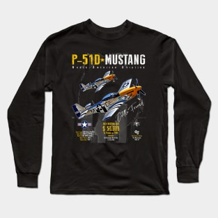 P51 Mustang WW2 Fighter Plane Long Sleeve T-Shirt